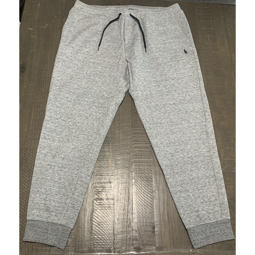 Polo Ralph Lauren Double Knit Joggers Heathered Gray Men's - Size XXL (37x28)